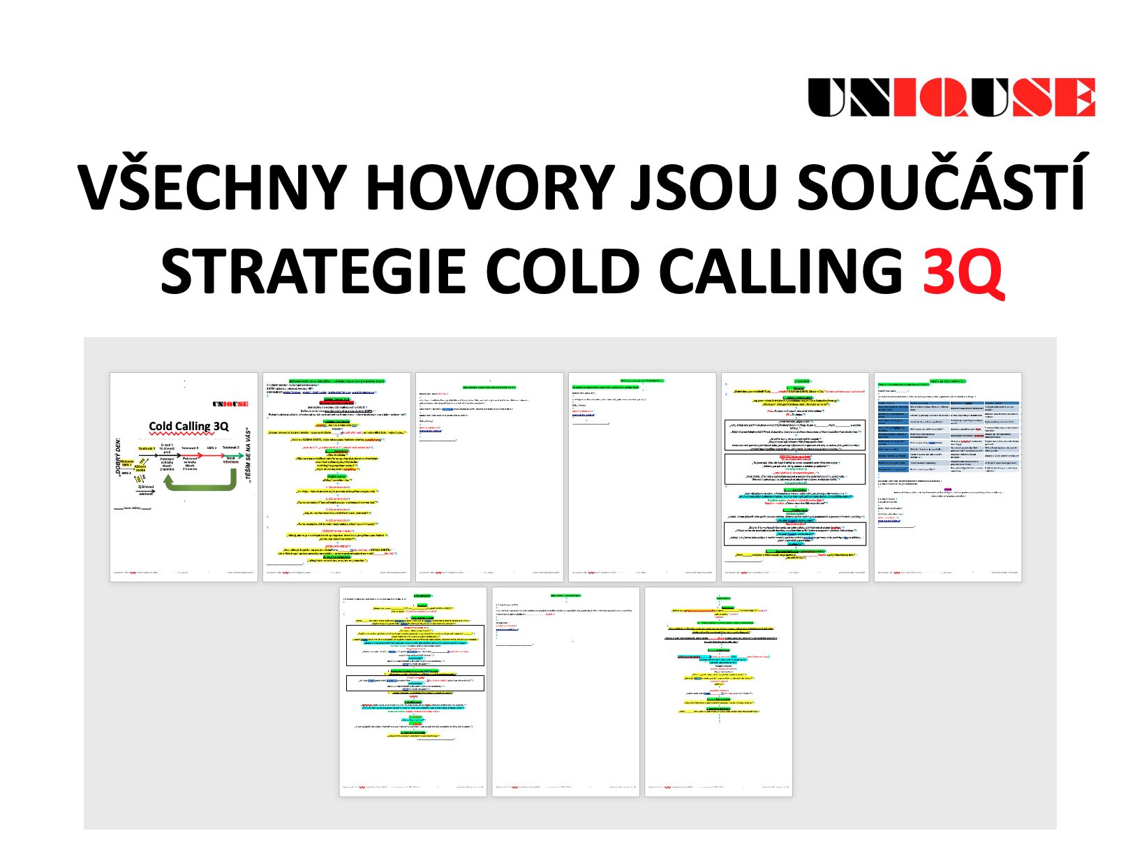 Každá strategie má pro jednotlivé rozhovory vlastní TAKTIKU, TECHNIKU i DYNAMIKU prodeje